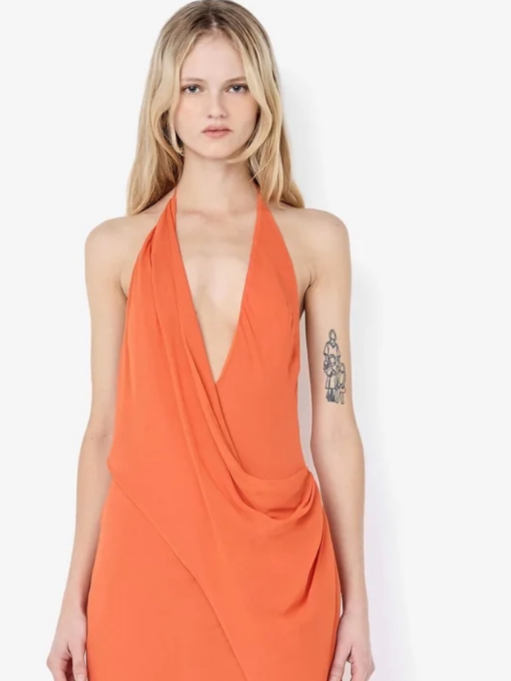 NWT BEC + BRIDGE Sabrina Drape Maxi Dress Persimmon US 6 $380